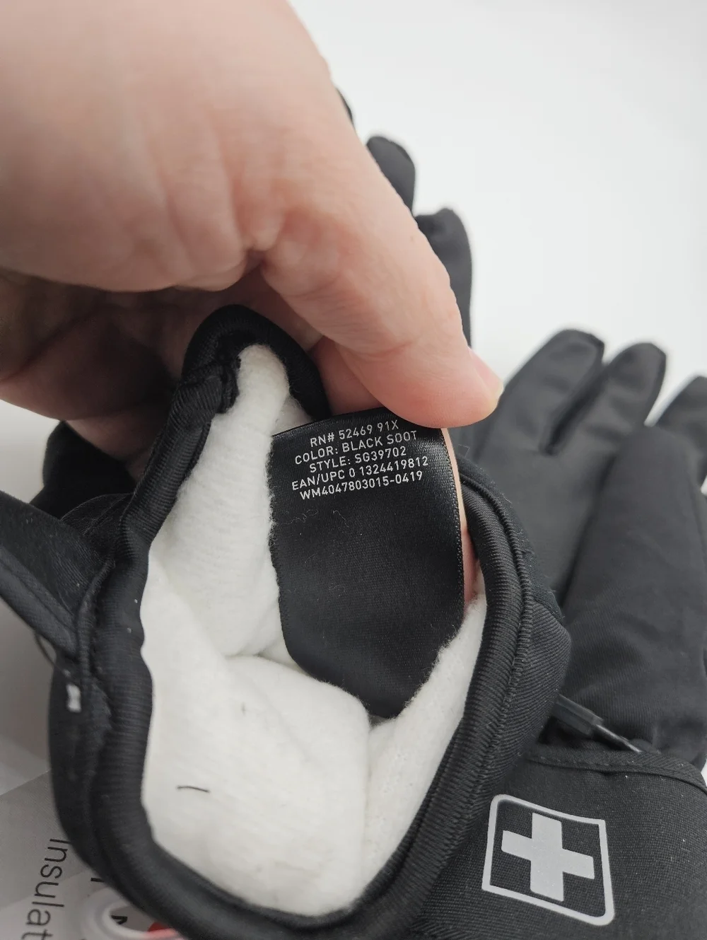 NWT Swiss Tech waterproof Hybrid Glove in Black Soot rainbow S/M